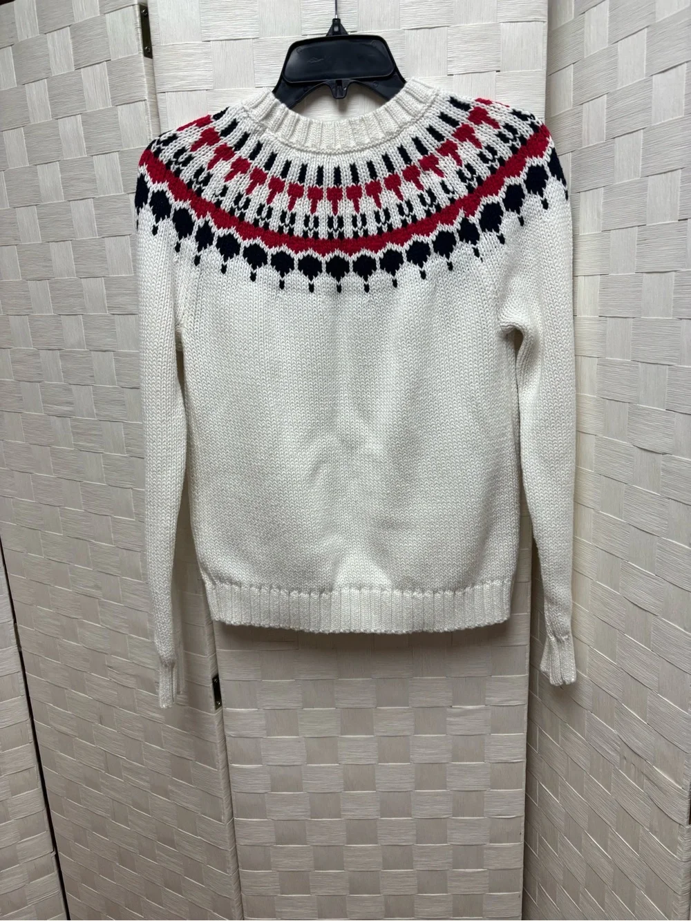 J. Crew Mercantile fair isle yoke sweater small